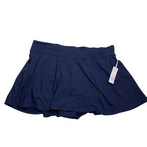 Anne Cole Plus Size Banded Swim Skirt Navy Blue Size 20 W New with Tags
